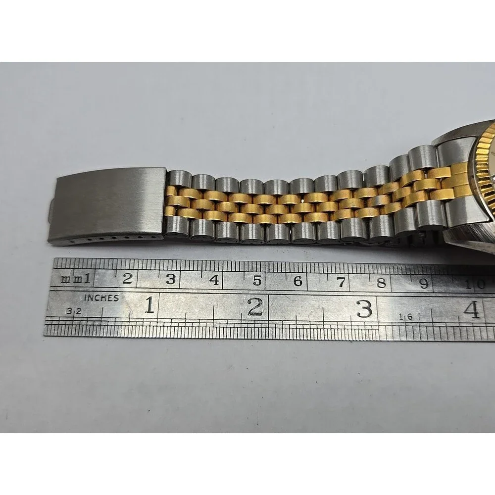 Vintage Manhattan By Croton Diamond Two Tone Quartz Watch Japan New Battery Mens